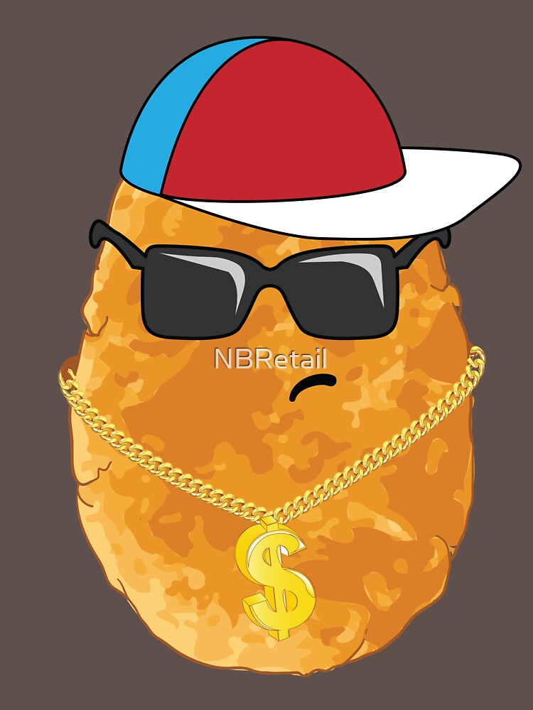 "Nug Life Chicken Nugget Art Junk Food Lover Gangster Gift" Long Sleeve