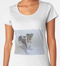 Jack Russell dog with Poppy Women's Premium T-Shirt