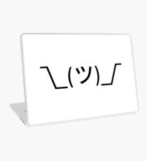Vinilo para portátil Emoticon encogiéndose de hombros - Negro