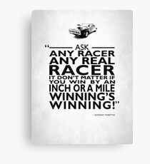 Ask Any Racer Canvas Print
