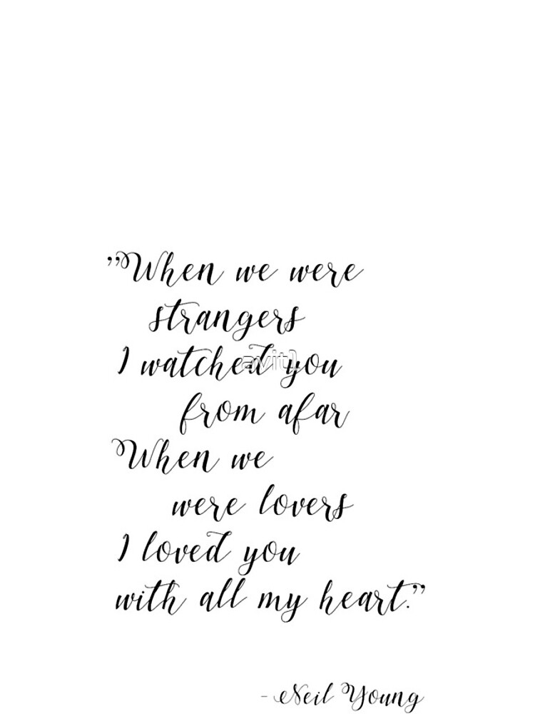 Neil Young Harvest Moon Lyric Print by avit1