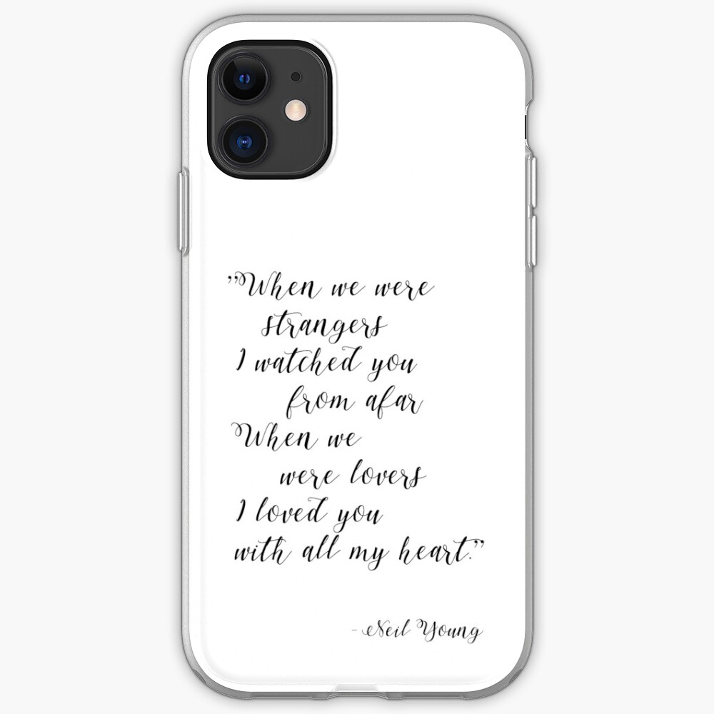 Neil Young Harvest Moon Lyric Print iPhone Case & Cover