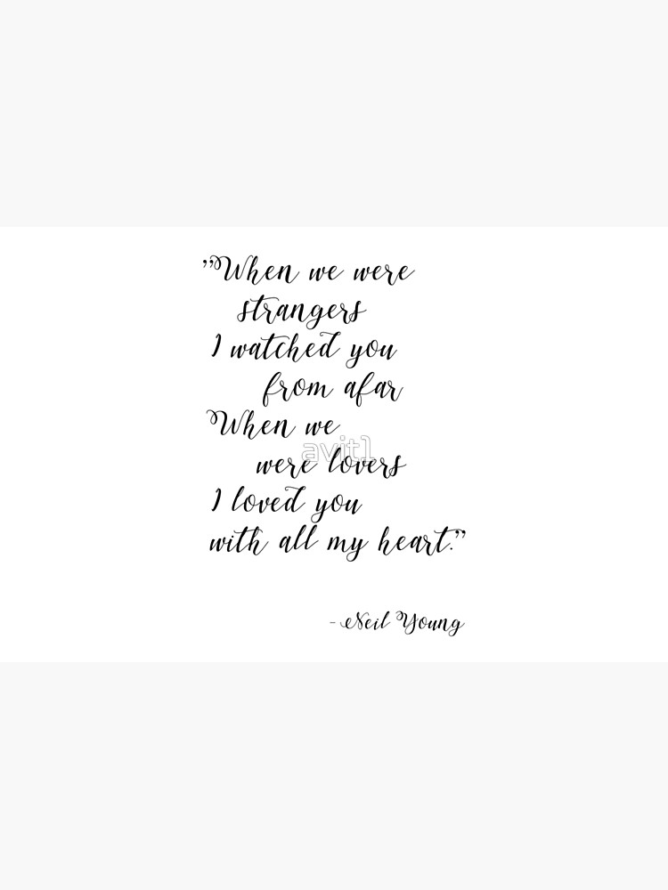 Neil Young Harvest Moon Lyric Print by avit1