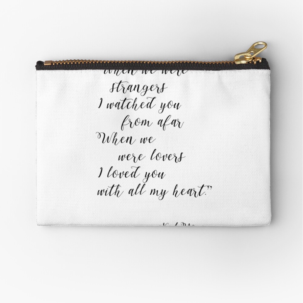 Neil Young Harvest Moon Lyric Print Zipper Pouch