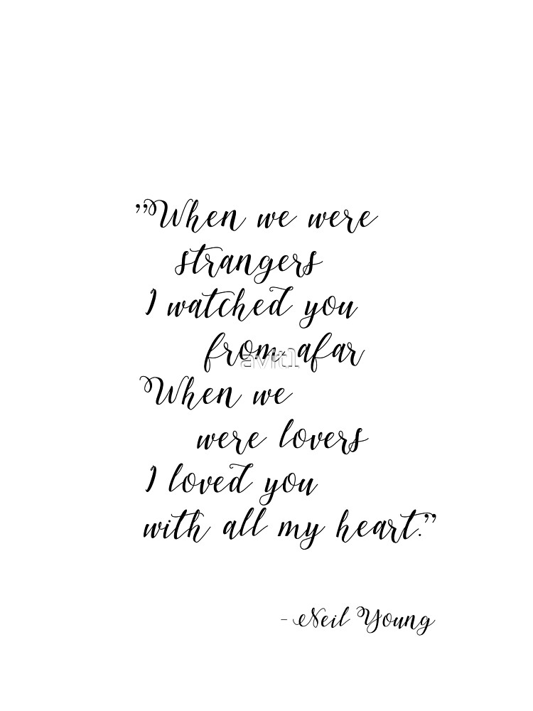 Neil Young Harvest Moon Lyric Print by avit1