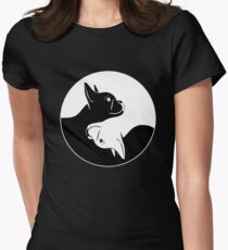 Yin Yang French Bulldog dog gift idea Women's Fitted T-Shirt
