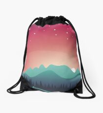Mountain landscape Drawstring Bag