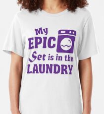 Camiseta ajustada Mi conjunto épico está en la lavandería