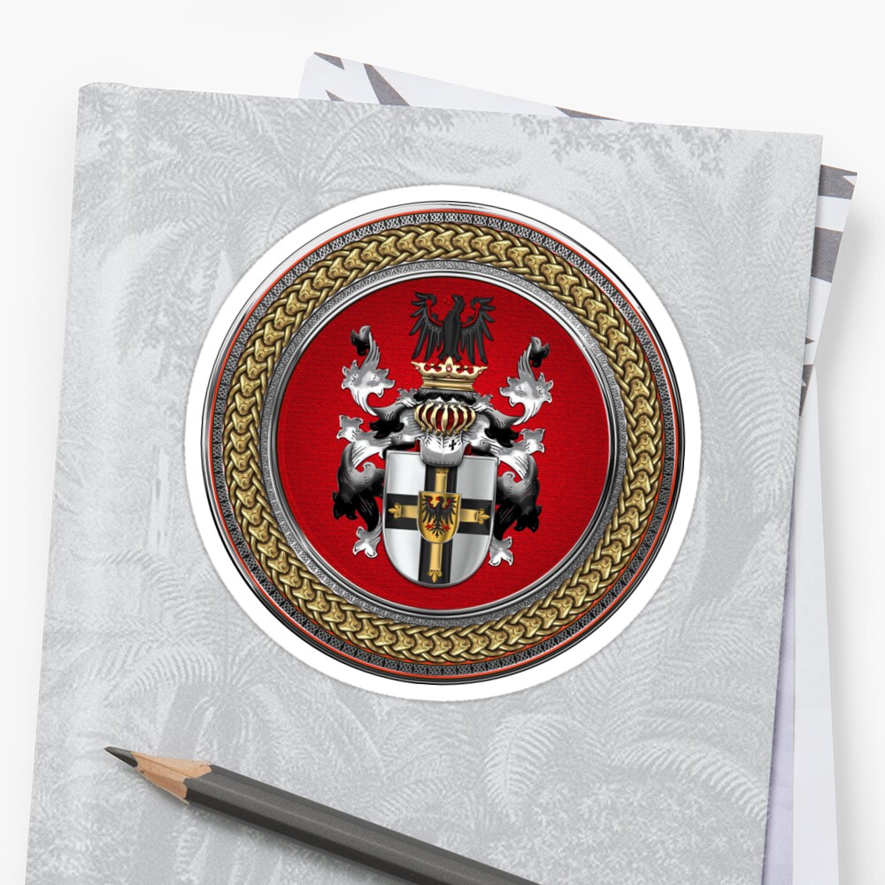 Teutonic Order Coat Of Arms Special Edition Over Black Leather   Stf,small,600x600 C,0,0,1000,1000.u6 