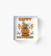 Happy Halloween Pug Acrylblock