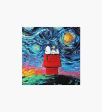 Starry night snoopy Art Board