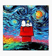 Starry night snoopy Photographic Print