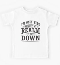 Camiseta para niños Solo estoy aquí porque mi reino está abajo