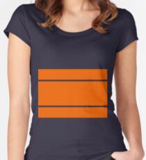 Three stripe - orange Women's Fitted Scoop T-Shirt