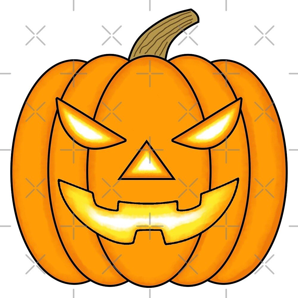 "Evil Halloween Pumpkin" by karwilbedesigns Redbubble