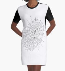 Spider web #Spider #web #SpiderWeb #structure #lineart #symmetry #circle #illustration #chalkout #design #vector #abstract #art #shape #vertical #whitecolor #bright #copyspace #drawingartproduct Graphic T-Shirt Dress