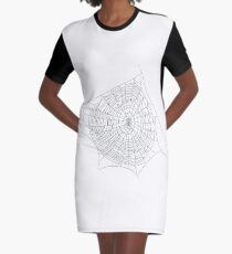 Spider web #Spider #web #SpiderWeb #illustration #chalkout #arachnid #web #pattern #outline #design #vector #webtogether #abstract #art #geometry #sunshade #shape #horizontal #whitecolor Graphic T-Shirt Dress