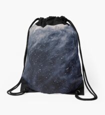 Blue Clouds, Blue Moon Drawstring Bag