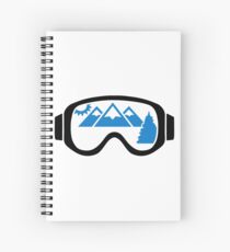 Ski goggles mountains Spiral Notebook