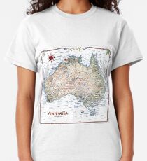 Australia Pictorial Decorative Map Classic T-Shirt
