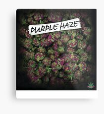 My Kush Weed Purple Haze Cannabis design Floral hemp marijuana Metal Print