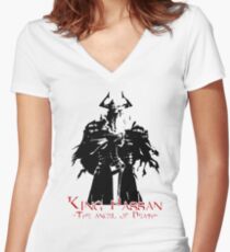 King Hassan - Angel of death Women's Fitted V-Neck T-Shirt