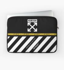 Off White Cover volle weiße Streifen Laptoptasche