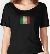 Old and Worn Distressed Vintage Flag of Italy Women's Relaxed Fit T-Shirt