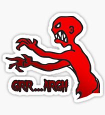 Grr Argh, Monster, Buffy the Vampire Slayer, Mutant Enemy, 90s, BTVS, Zombie, Joss Whedon, Angel, Buffering, Pop Culture, Zombie Sticker