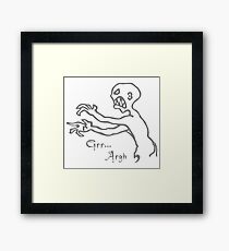 Grr Argh, Monster, Buffy the Vampire Slayer, Mutant Enemy, 90s, BTVS, Zombie, Joss Whedon, Angel, Buffering, Pop Culture, Zombie Framed Print