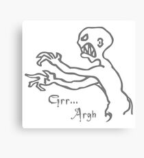 Grr Argh, Monster, Buffy the Vampire Slayer, Mutant Enemy, 90s, BTVS, Zombie, Joss Whedon, Angel, Buffering, Pop Culture, Zombie Canvas Print