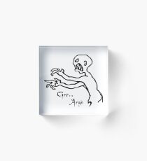 Grr Argh, Monster, Buffy the Vampire Slayer, Mutant Enemy, 90s, BTVS, Zombie, Joss Whedon, Angel, Buffering, Pop Culture, Zombie Acrylic Block