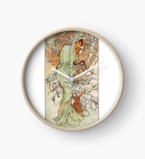Alphonse Mucha Art, Famous European, Art Posters Clock