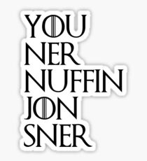 jon sner ners nuffin Sticker