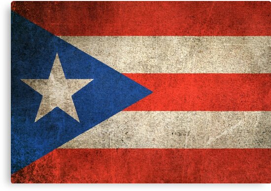 puerto flag rico distressed worn redbubble canvas