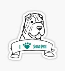 I Love Shar Peis logo Sticker