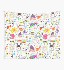 strong feathers pattern Wall Tapestry