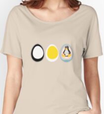 LINUX TUX PENGUIN 3 EGGS Women's Relaxed Fit T-Shirt