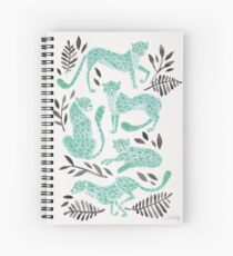 Cheetah Collection – Mint & Black Palette Spiral Notebook