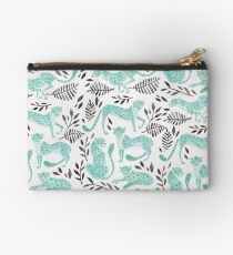 Cheetah Collection – Mint & Black Palette Studio Pouch
