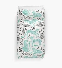 Cheetah Collection – Mint & Black Palette Duvet Cover