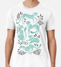 Gepard-Sammlung - Mint & Black Palette Premium T-Shirt