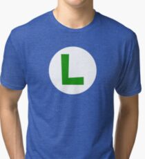 Super Mario Luigi Icon Tri-blend T-Shirt