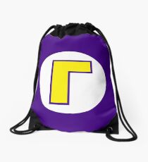 Super Mario Waluigi Icon Drawstring Bag