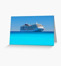 Luxury cruise ship in the Caribbean Greeting Card