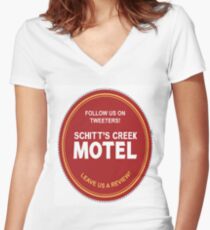 Schitts Creek Tweeters Coaster Women's Fitted V-Neck T-Shirt