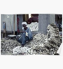Garlic seller - Luxor, Egypt Poster