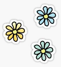 Flower 3-Pack Blue/Green/Yellow Ombré Sticker
