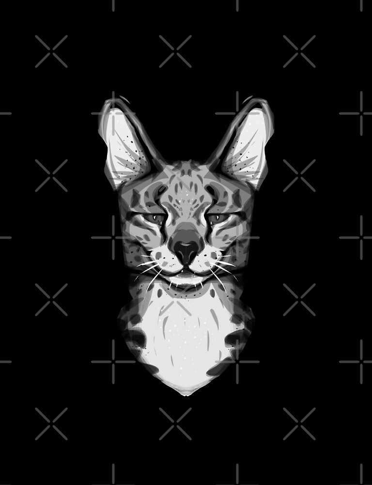 "Wild Cats Serval Cat Face" by Nishita Wojnar Redbubble