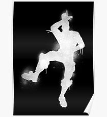 Fortnite L Dance Spray White Poster
